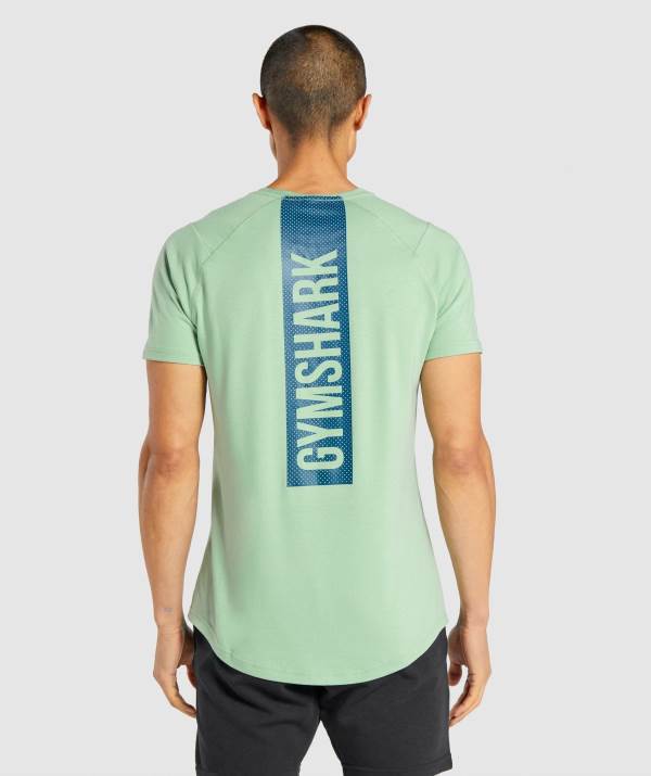 Panske Tricka Gymshark Bold Zelene | MF2175806